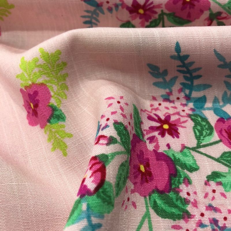 Tecido Viscolinho EstampadoFloribela • Conexão Tecidos