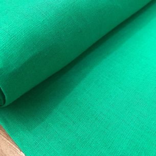 Tecido Linho Puro Liso Verde Jade • Conexão Tecidos 2