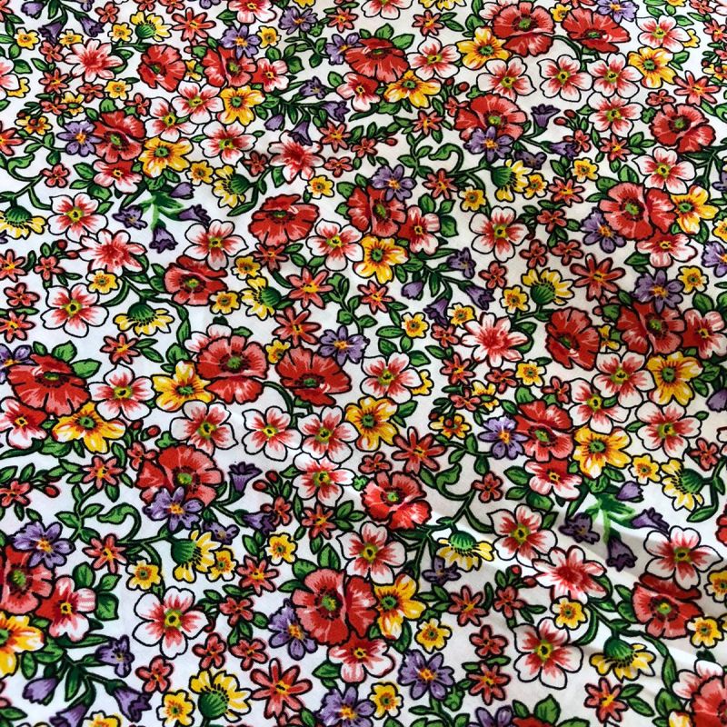 Tecido de Viscose Florais Pequenos Colors • Conexão Tecidos