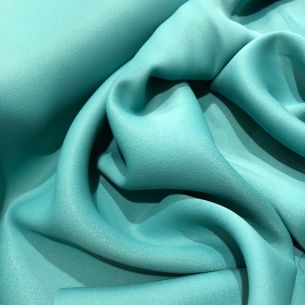 Tecido Crepe Patou Azul Tiffany • Conexão Tecidos