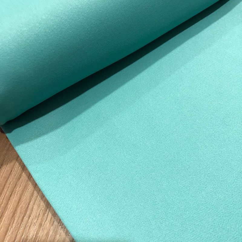 Tecido Crepe Patou Azul Tiffany • Conexão Tecidos