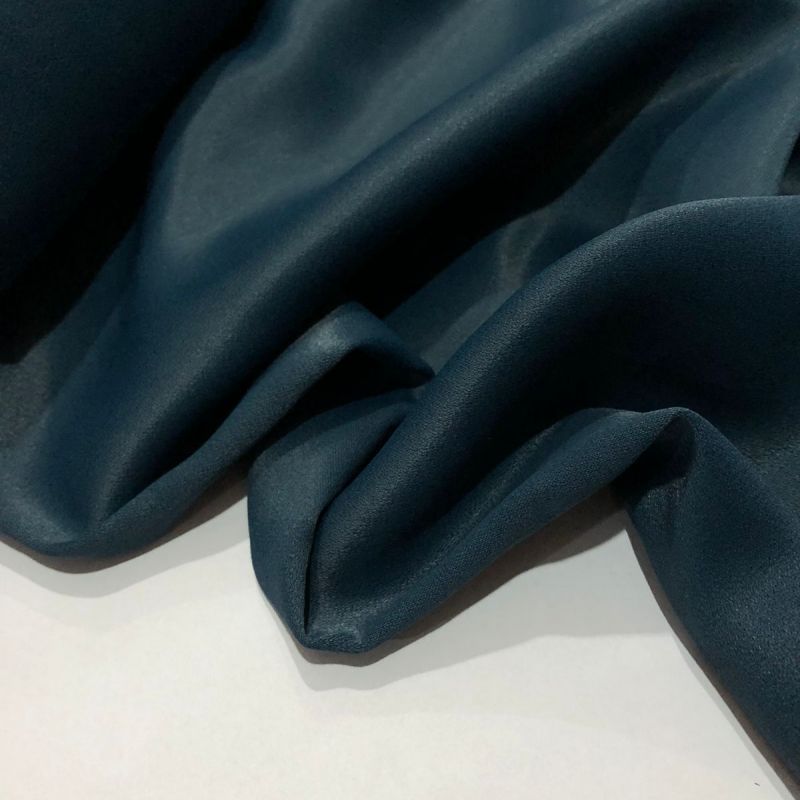 Tecido Crepe Patou Azul De Prúsia • Conexão Tecidos