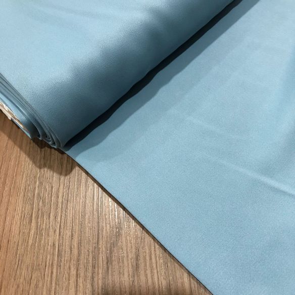 Tecido Crepe Patou Azul Ciano • Conexão Tecidos