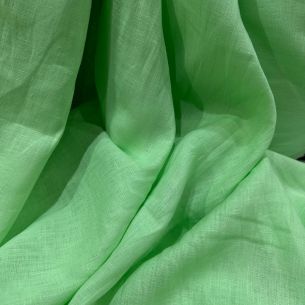 TECIDO CAMBRAIA DE LINHO VERDE PARADISE • Conexão Tecidos