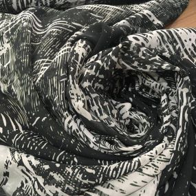 Tecido Musseline De Seda Estampada Black • Conexão Tecidos 2