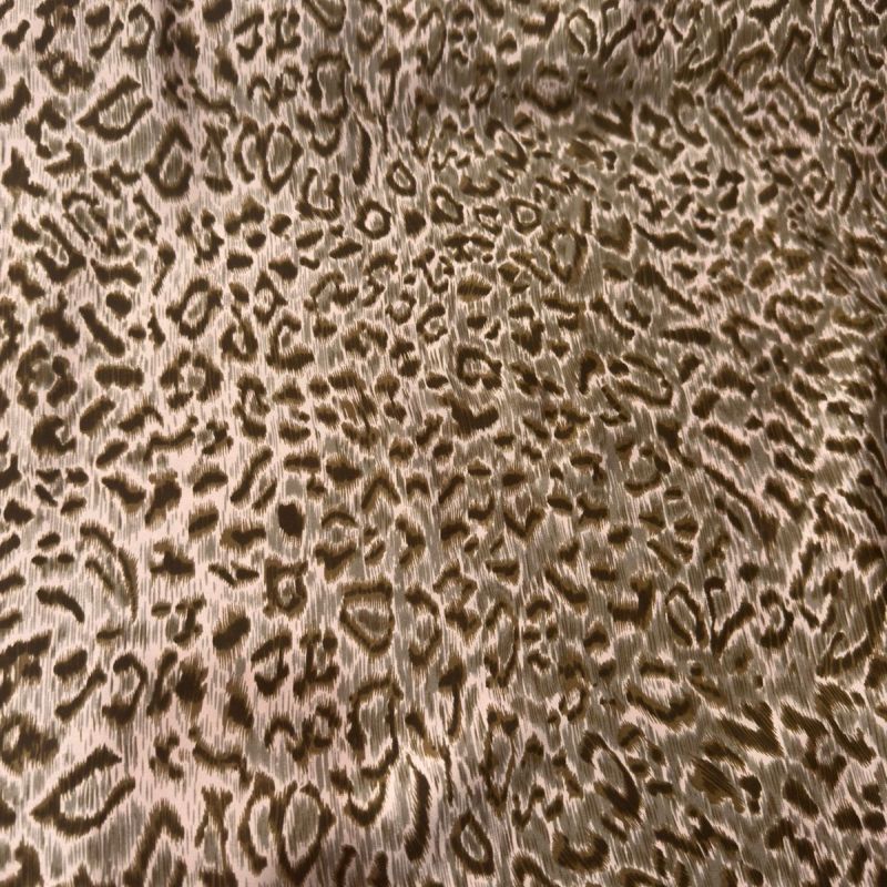 Tecido Cetim de Seda Estampado Oncinha • Conexão Tecidos