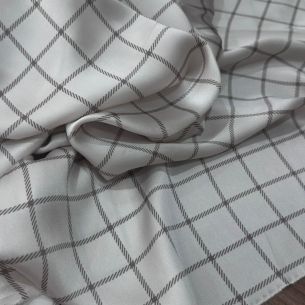 Tecido Cetim de Seda Estampado Xadrez Belga • Conexão Tecidos