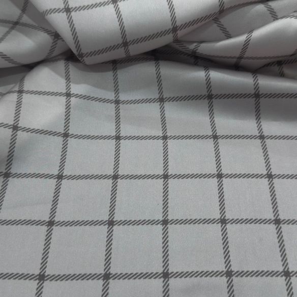 Tecido Cetim de Seda Estampado Xadrez Belga • Conexão Tecidos