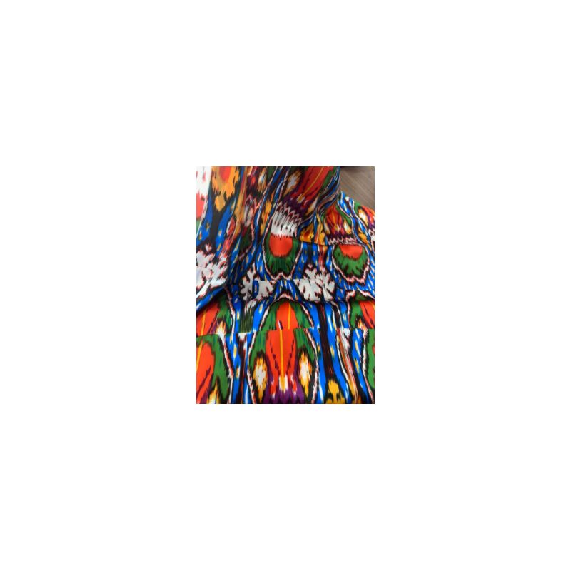 Tecido Cetim de Seda Estampado Abstratic • Conexão Tecidos