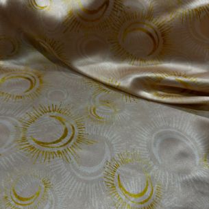 Tecido Cetim de Seda Estampado Luar Mágico • Conexão Tecidos