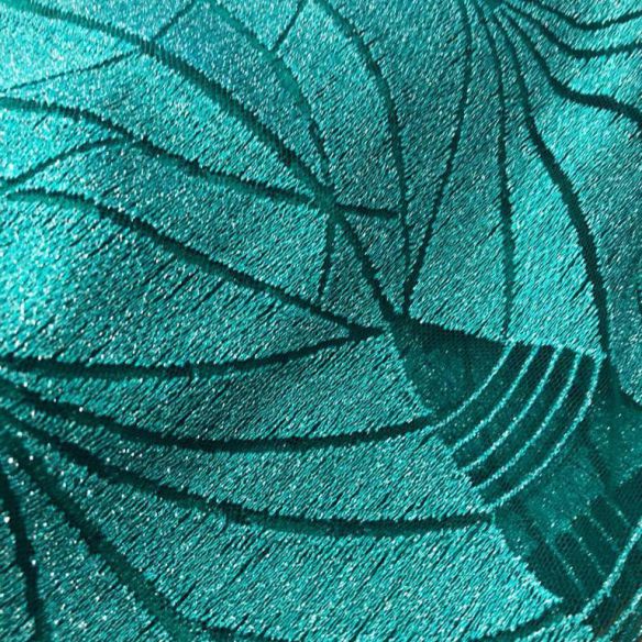 TULE BORDADO VERDE ARABESCO • Conexão Tecidos