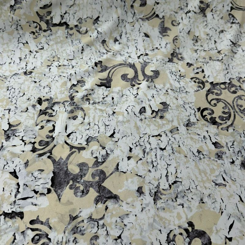 Tecido Crepe de Chine Estampado Vintage Legacy • Conexão Tecidos