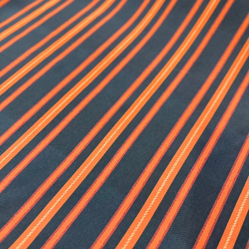 Tecido Crepe de Chine Estampado Listrado Terra • Conexão Tecidos