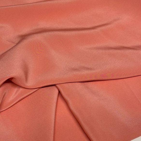 Tecido Crepe de Chine Liso Salmão Alba • Conexão Tecidos