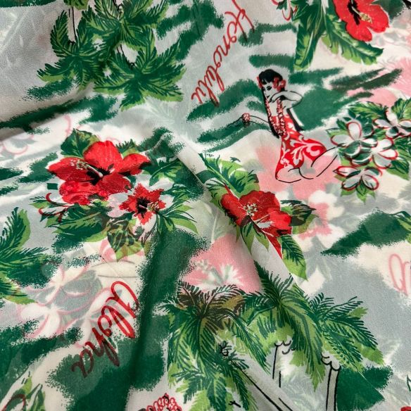 TECIDO GEORGETE DE SEDA PURA ALOHA • Conexão Tecidos