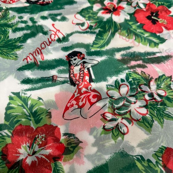 TECIDO GEORGETE DE SEDA PURA ALOHA • Conexão Tecidos