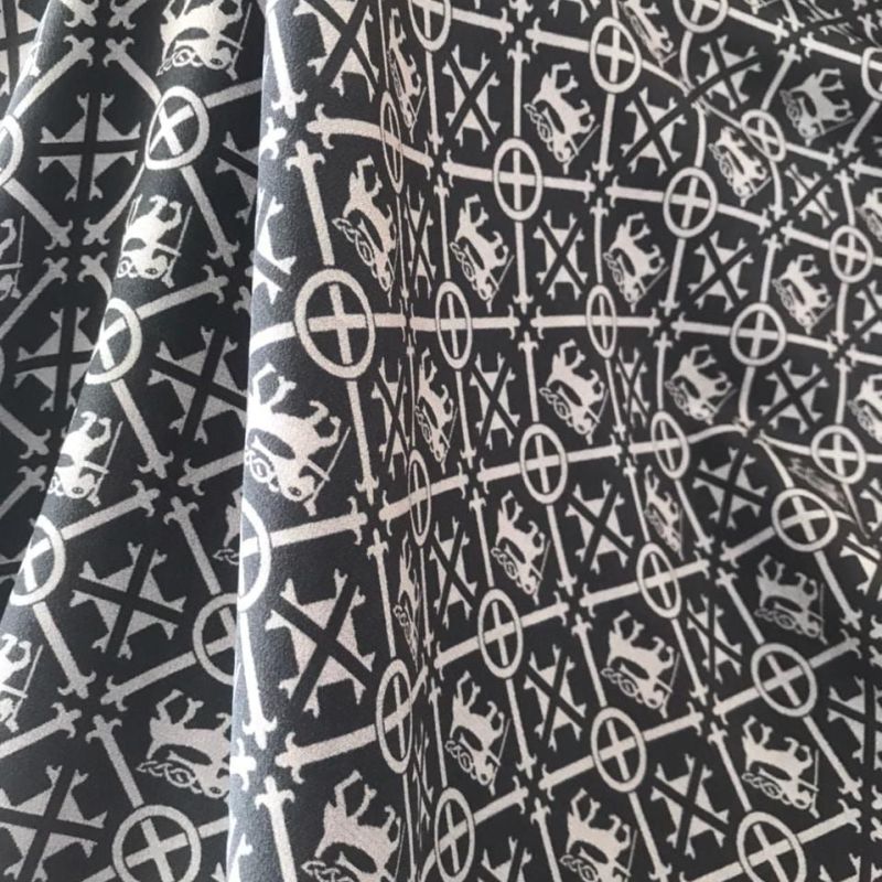 Tecido Crepe de Chine Estampado Chic • Conexão Tecidos