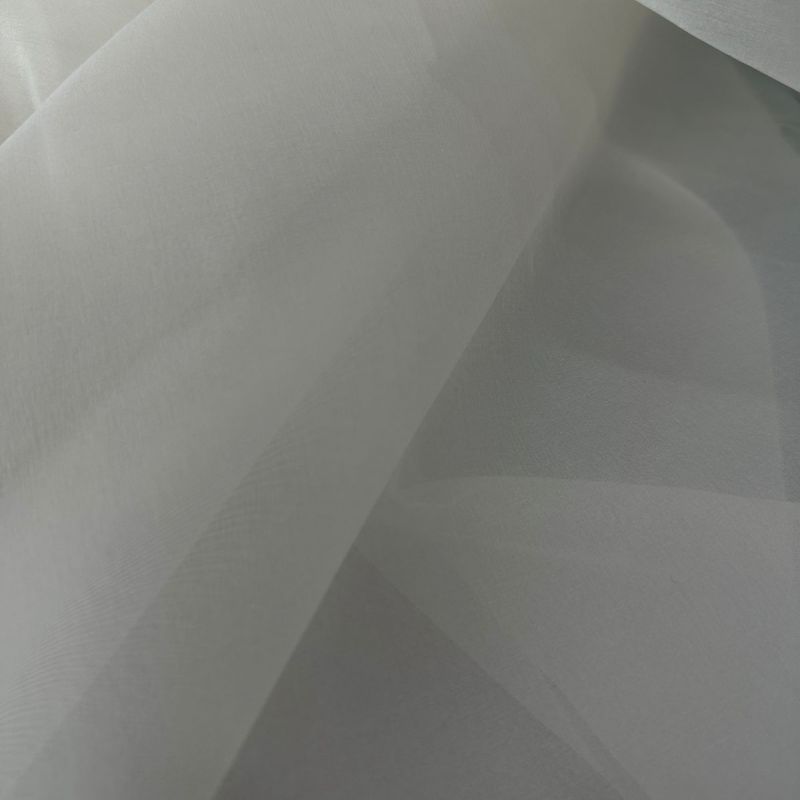 Tecido Organzade Seda Pura Off White • Conexão Tecidos