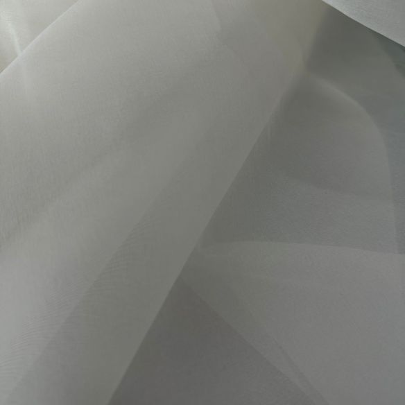 Tecido Organzade Seda Pura Off White • Conexão Tecidos