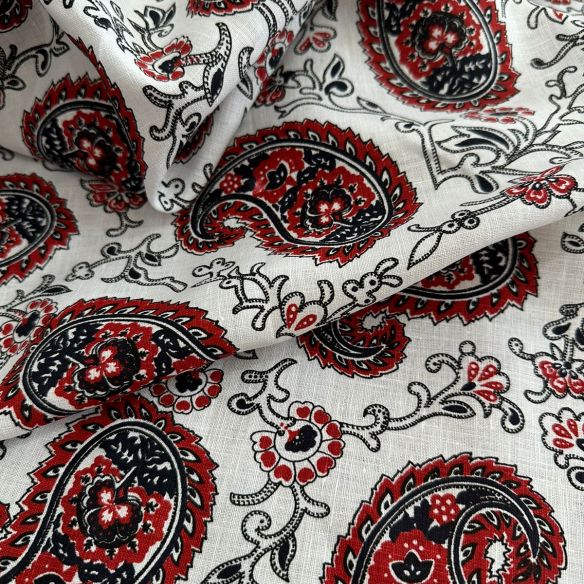 TECIDO CAMBRAIA DE LINHO PURO RUSSA PAISLEY • Conexão Tecidos TECIDO CAMBRAIA DE LINHO PURO RUSSA PAISLEY • Conexão Tecidos