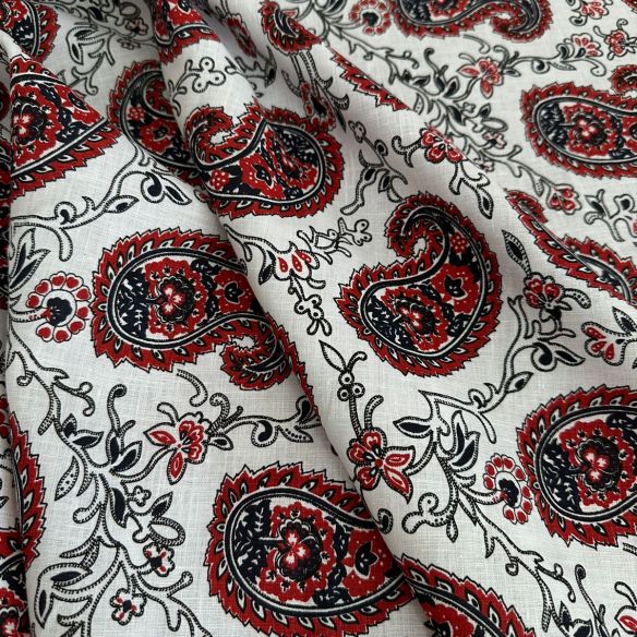 TECIDO CAMBRAIA DE LINHO PURO RUSSA PAISLEY • Conexão Tecidos TECIDO CAMBRAIA DE LINHO PURO RUSSA PAISLEY • Conexão Tecidos