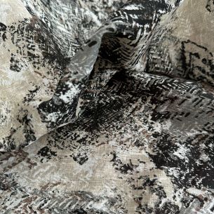 TECIDO CAMBRAIA DE LINHO PURO RUSSA MARMORIZED BLACK • Conexão Tecidos