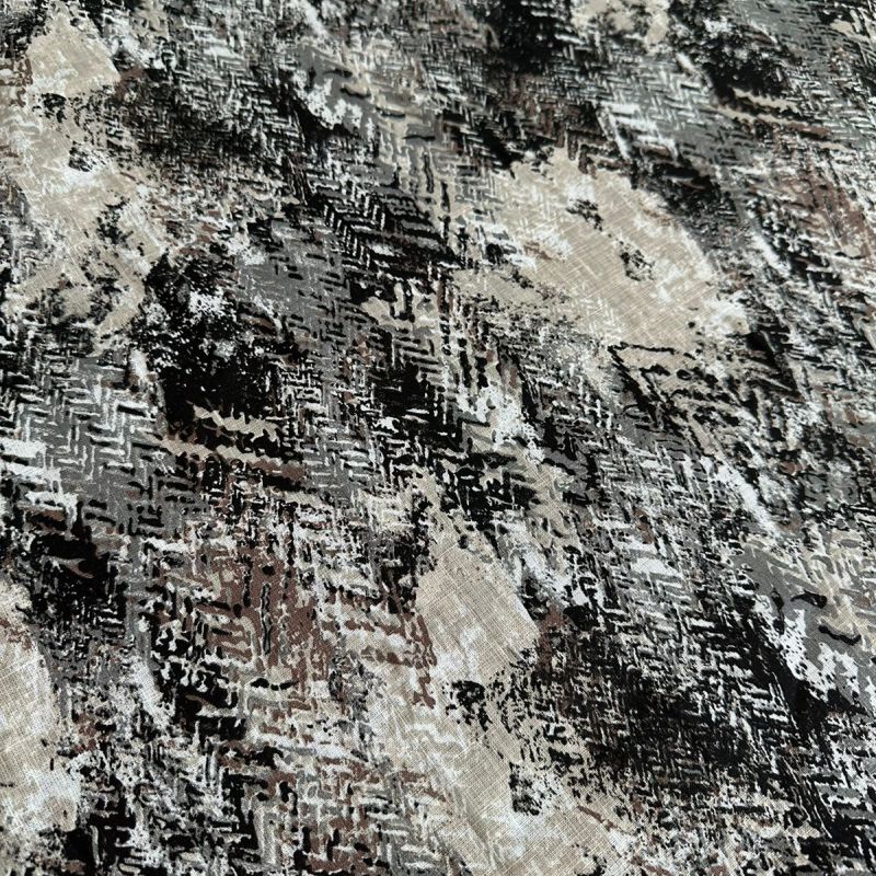 TECIDO CAMBRAIA DE LINHO PURO RUSSA MARMORIZED BLACK • Conexão Tecidos