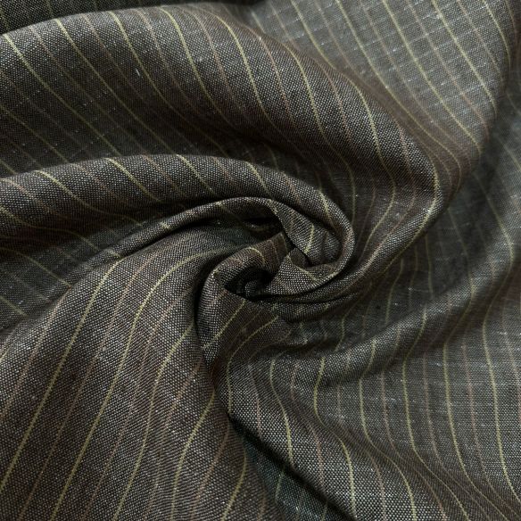 TECIDO LINHO PURO RUSSO CACAU FOIL • Conexão Tecidos