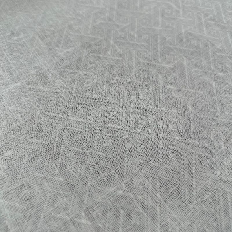 TECIDO JACQUARD DE LINHO PURO RUSSO OFF • Conexão Tecidos