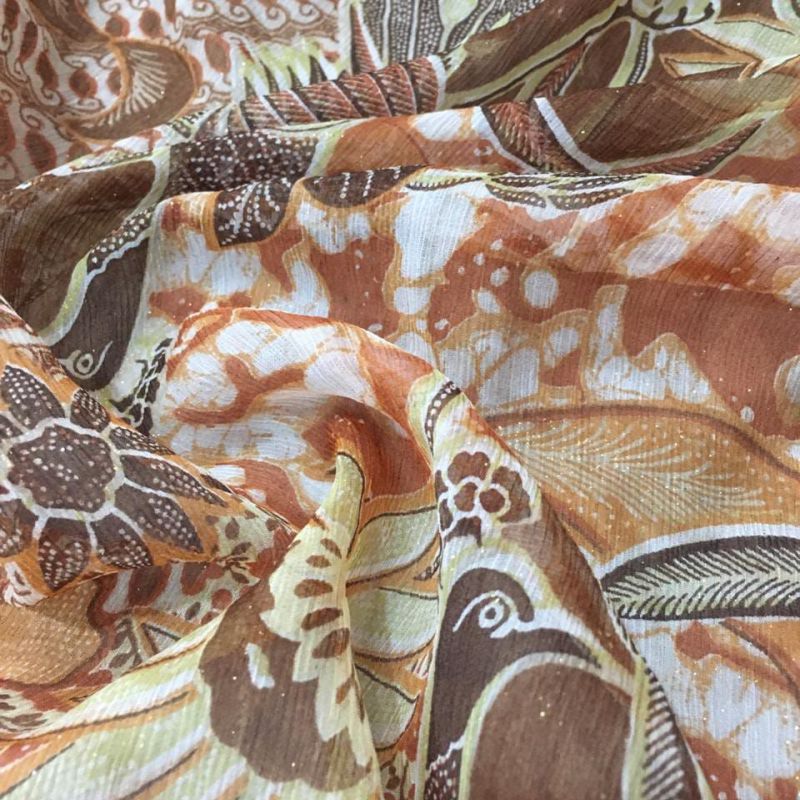 CHIFFON DE SEDA JARDIM DE FLORES • Conexão Tecidos