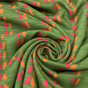 Tecido de Viscose Foil Verde • Conexão Tecidos