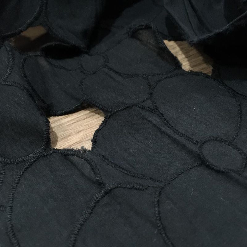 Tecido Lese De Algodão Bordada Preta • Conexão Tecidos