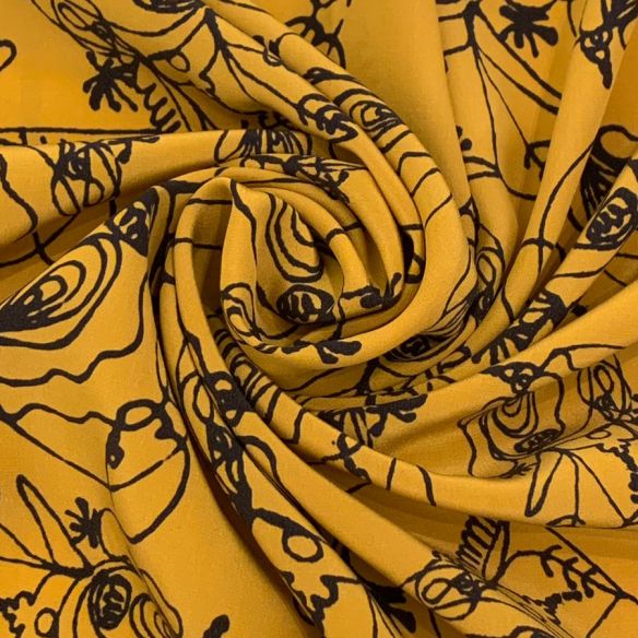 Tecido Crepe de Chine Estampado Florabella • Conexão Tecidos