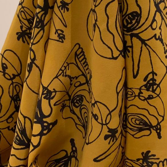 Tecido Crepe de Chine Estampado Florabella • Conexão Tecidos