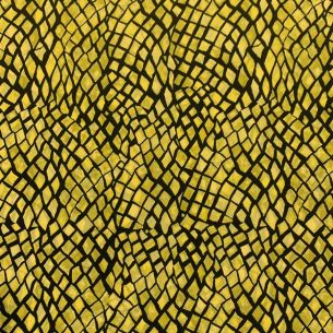 Tecido Crepe de Chine Estampado Gold Yellow • Conexão Tecidos 2