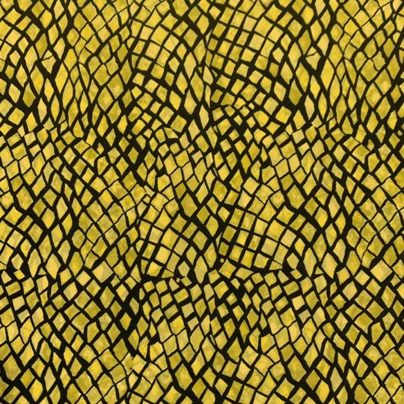 Tecido Crepe de Chine Estampado Gold Yellow • Conexão Tecidos