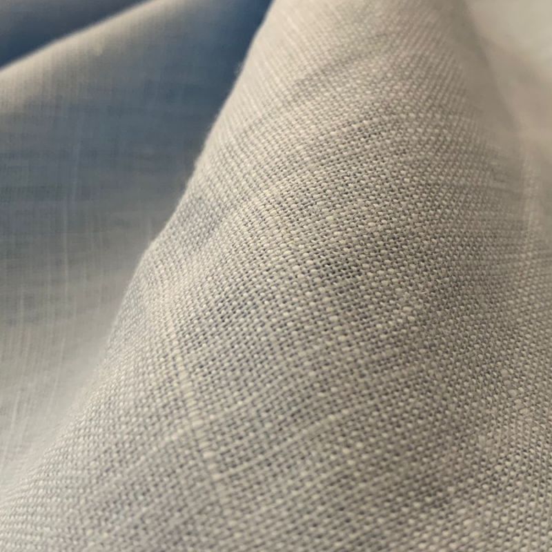 Tecido Linho Puro Liso Azul Bebê • Conexão Tecidos