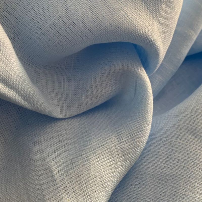 TECIDO LINHO PURO AZUL BEBÊ • Conexão Tecidos