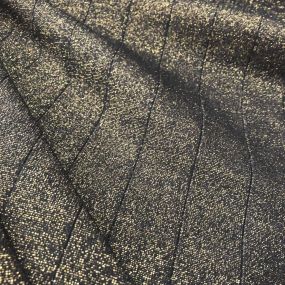 Tecido Malha Bandagem Preta Lurex Dourado • Conexão Tecidos 2