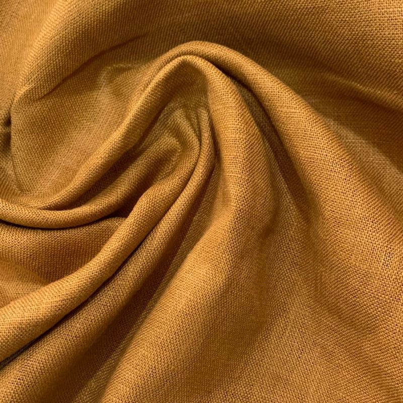 Tecido Linho Puro Liso Terra • Conexão Tecidos