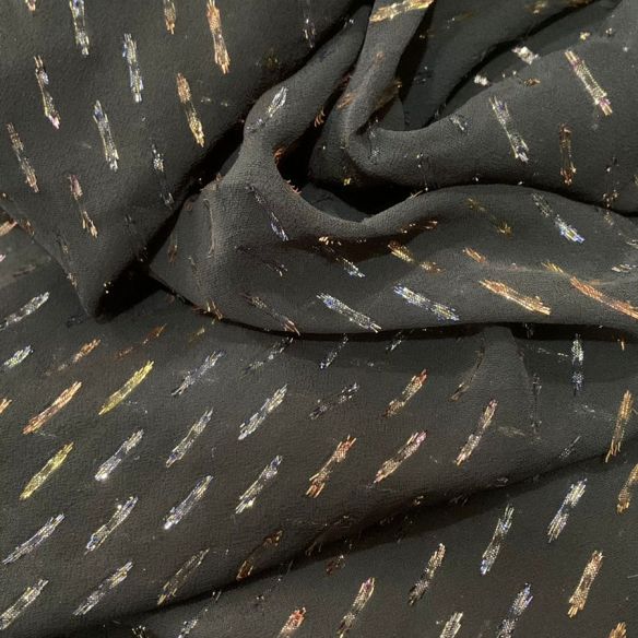 Tecido Georgete De Viscose Com Foil • Conexão Tecidos