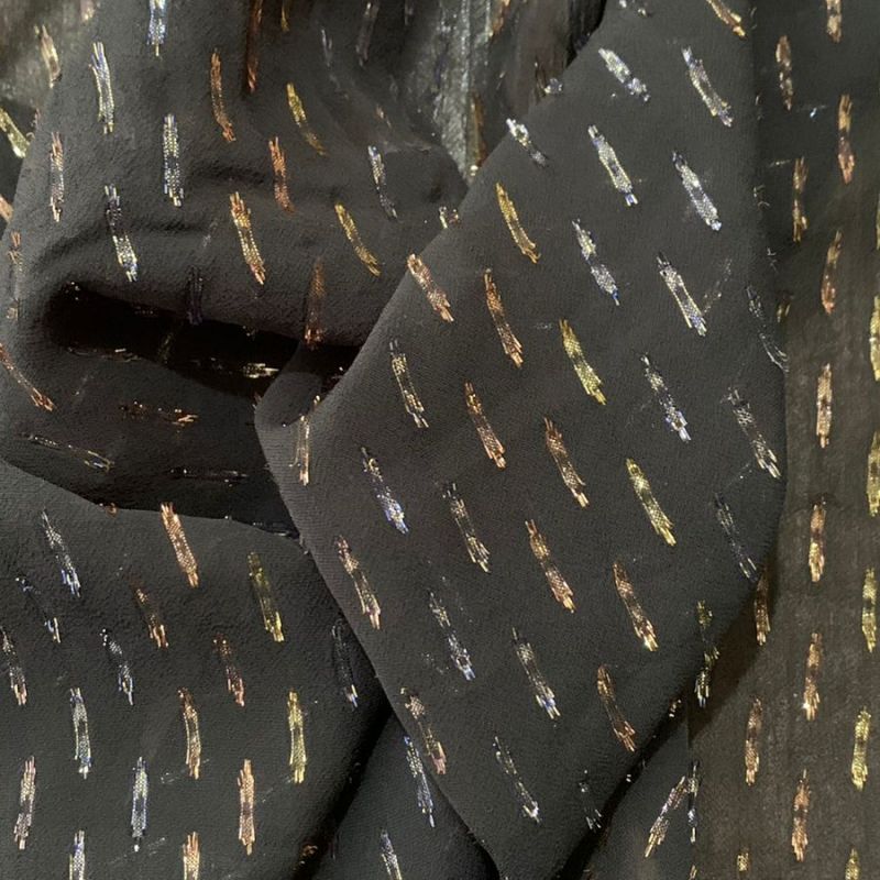 GEORGETE DE VISCOSE COM FOIL • Conexão Tecidos