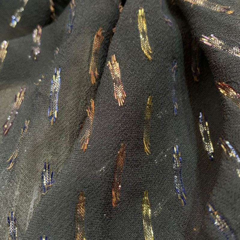 GEORGETE DE VISCOSE COM FOIL • Conexão Tecidos