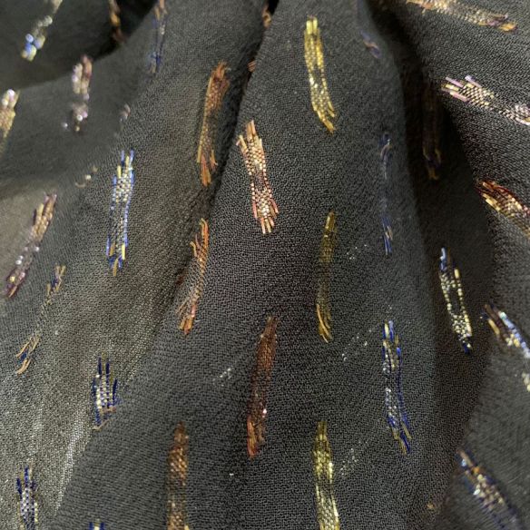 Tecido Georgete De Viscose Com Foil • Conexão Tecidos