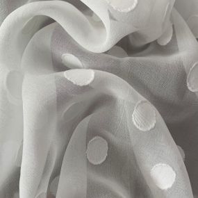 Tecido Musseline De Seda Poá Off White • Conexão Tecidos