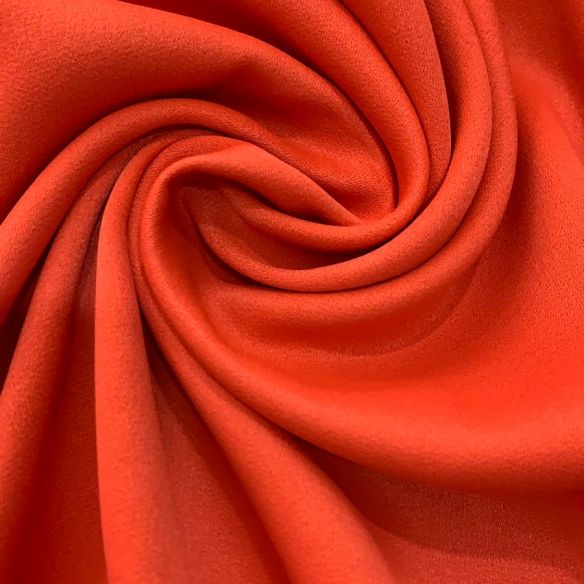 CREPE PATOU LARANJA VERMELHA • Conexão Tecidos