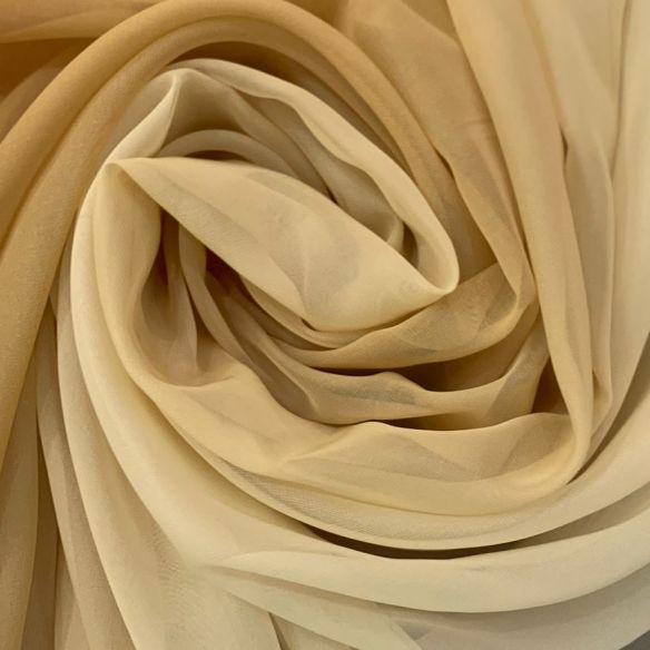 MUSSELINE TOQUE DE SEDA DEGRADÊ BEIGE • Conexão Tecidos