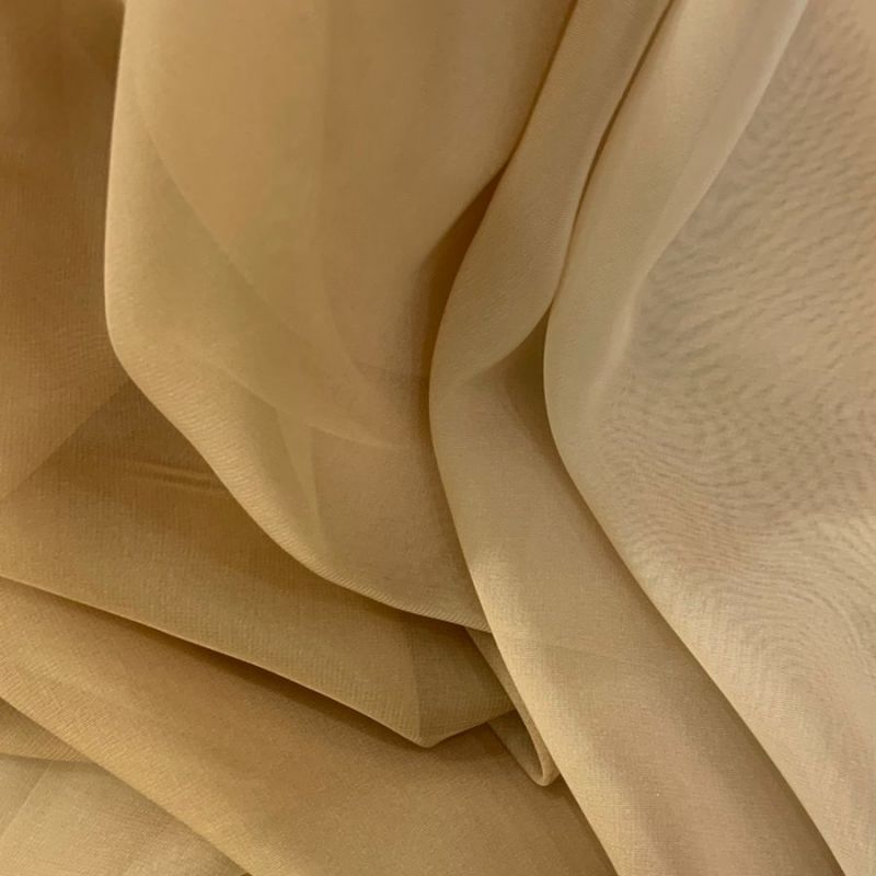 MUSSELINE TOQUE DE SEDA DEGRADÊ BEIGE • Conexão Tecidos