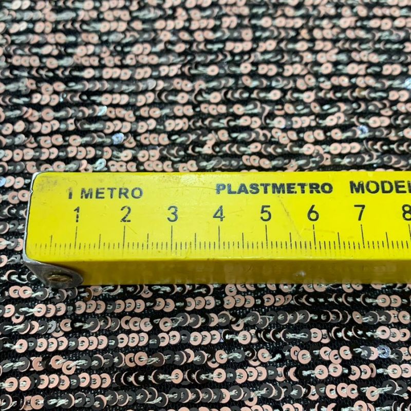 Tecido Paetê Noite Champagne • Conexão Tecidos