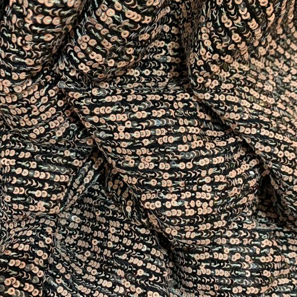 Tecido Paetê Noite Champagne • Conexão Tecidos